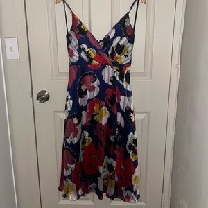 Lulus All About Love Royal Blue Floral Print Midi Dress - Size S